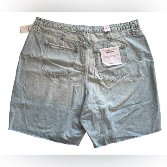 Good American - Women's Bermuda Denim Shorts - Indigo473. Size: 20. NWT. (1852) - Picture 3 of 16